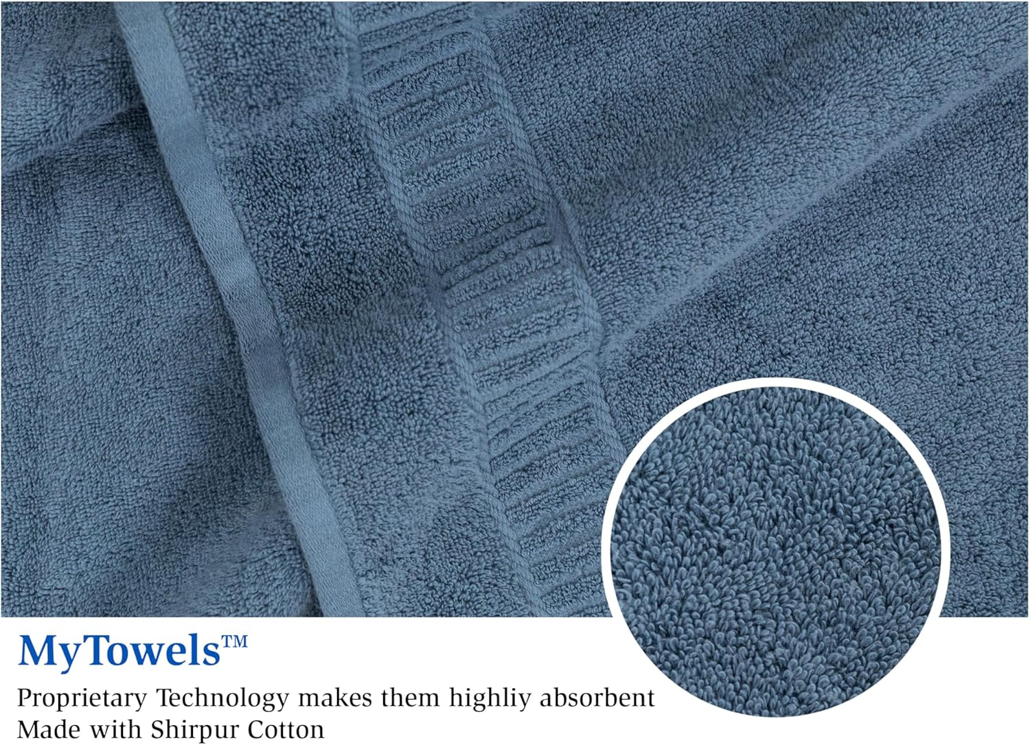 MyPillow MyTowels 6 Piece Set - 100% Cotton Soft Absorbent Towels for Bathroom, 2 Bath Towels, 2 Hand Towels, 2 Washcloths [ 6-Piece Set, Amber]