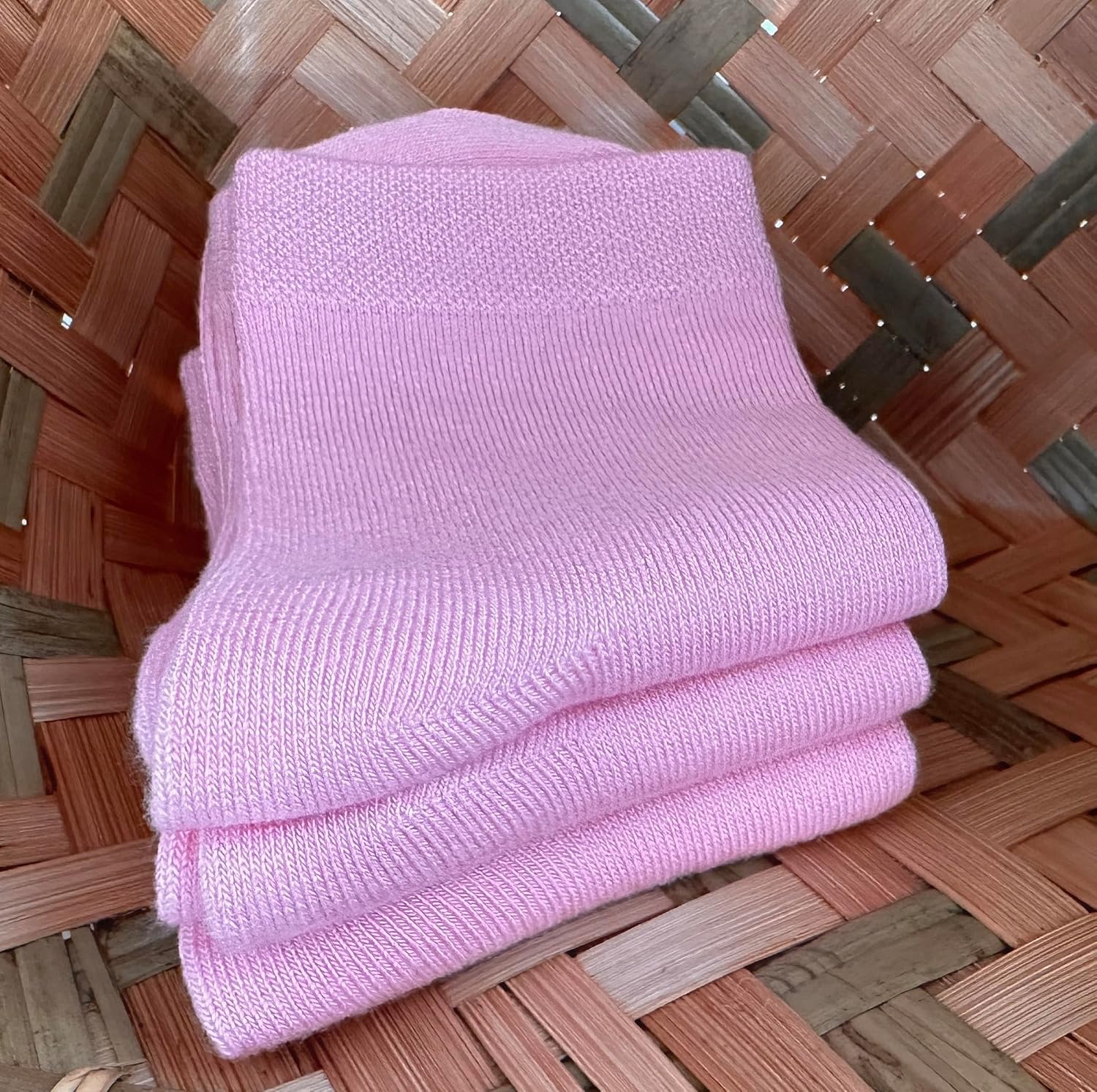 Rambutan Kids (3 Pack) Comfort Seam Plain Color Rayon derived from bamboo School Socks
