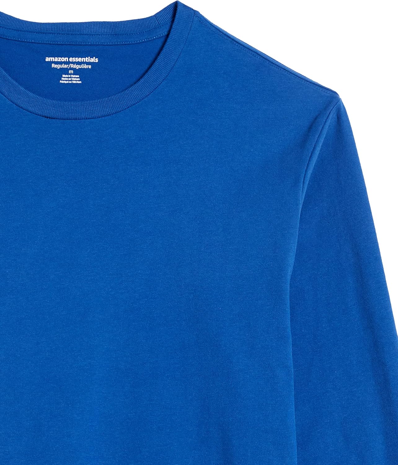 Amazon Essentials Men's Regular-Fit Long-Sleeve T-Shirt Medium Bright Blue No Pocket