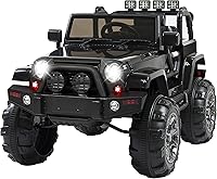 Best Choice Products 12V Kids Ride-On Truck w/ Spring Suspension, Parental Remote, Bluetooth Speakers, LED Lights - Black