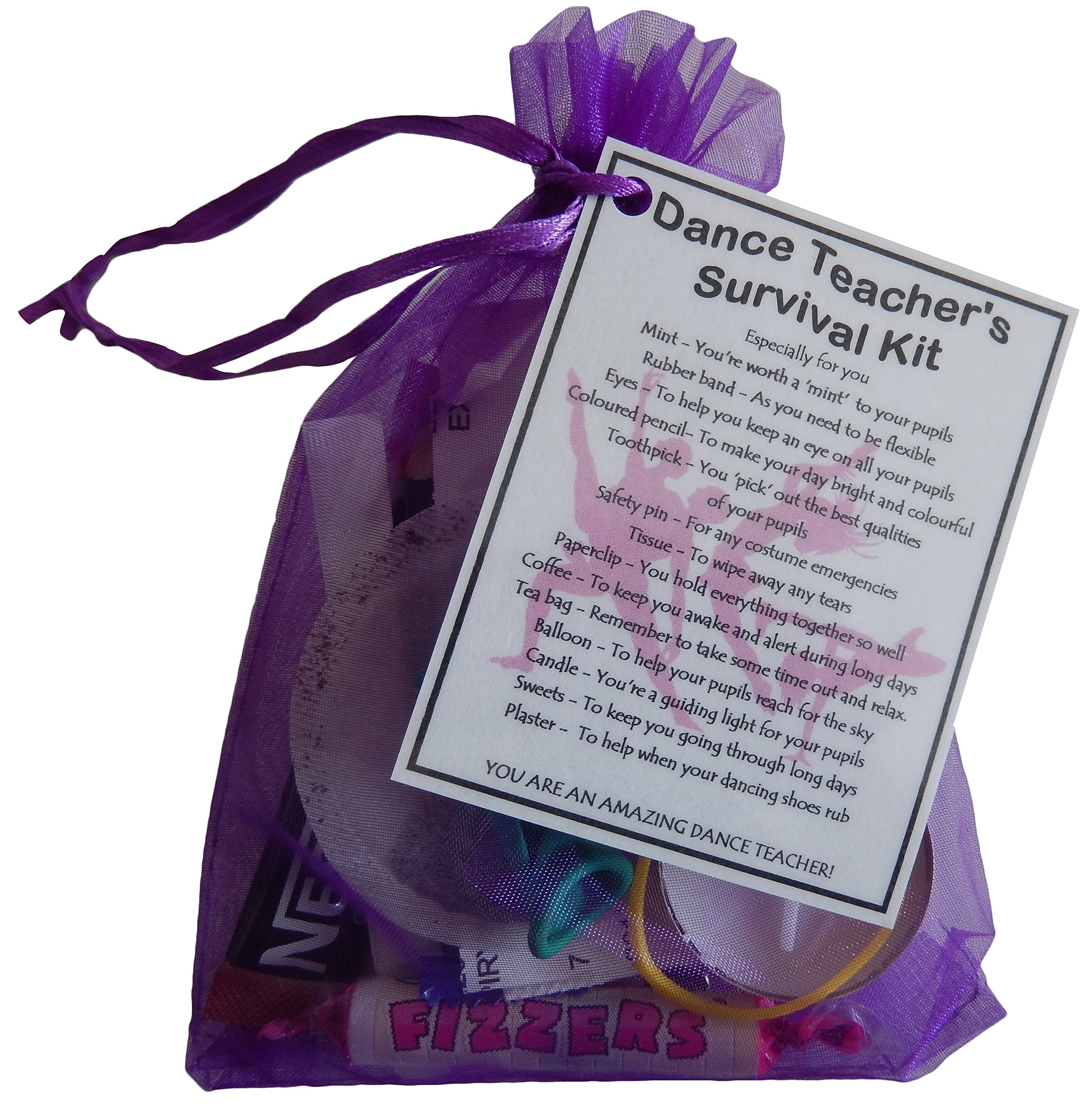 Smile Gifts Uk Dance Teacher Survival Kit Gift (Great Present For Christmas, End Of Year Or Just Because...) Dance Tutor Gift, Gift For Dance Teacher