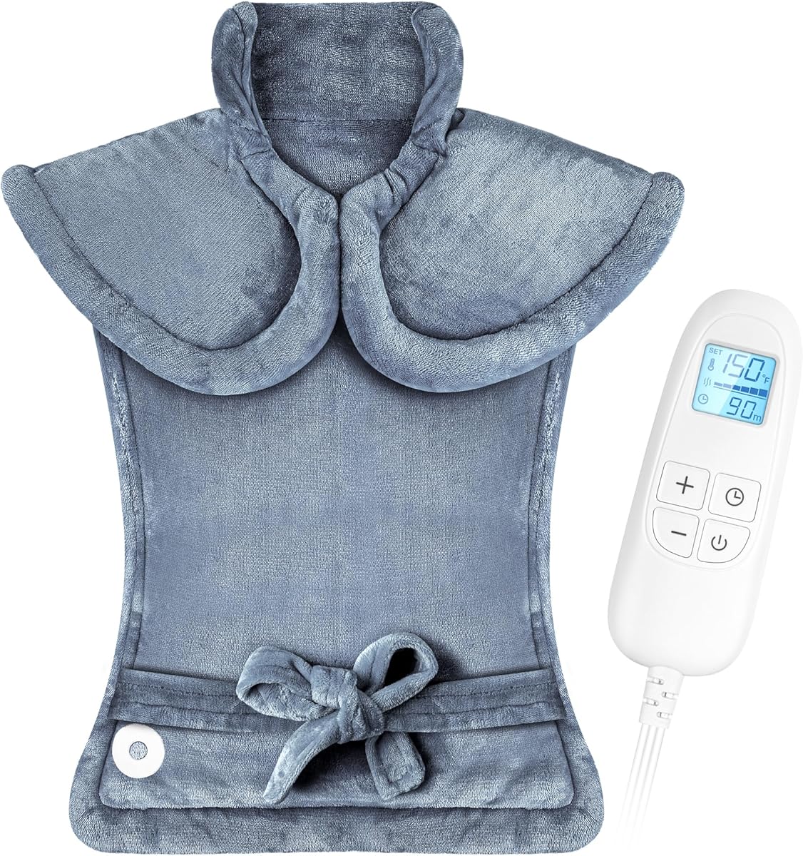 Electric Heating Pad for Neck and Shoulders and Back Pain Relief, FLUFFYWARMTH 24"x33" Large Neck Shoulder Back Heating Heat Pad, Birthday Gifts for Women Men Mom Dad Elderly, ETL & FCC Certified