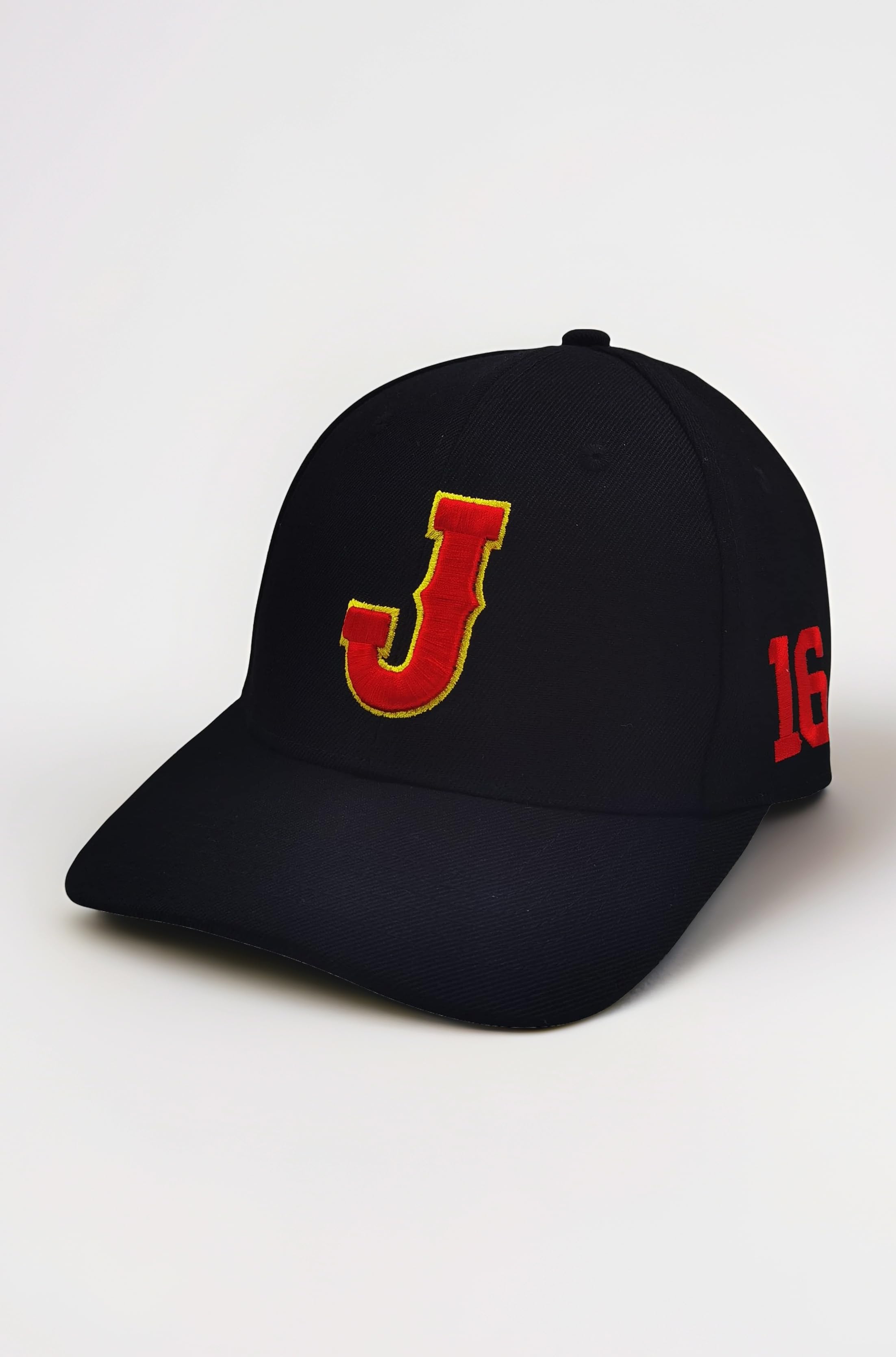 #16 Ohtani Baseball Cap for Men Japan Samurai Adjustable Black Baseball Hat for Women Embroidered, Black, 7-7 5/8