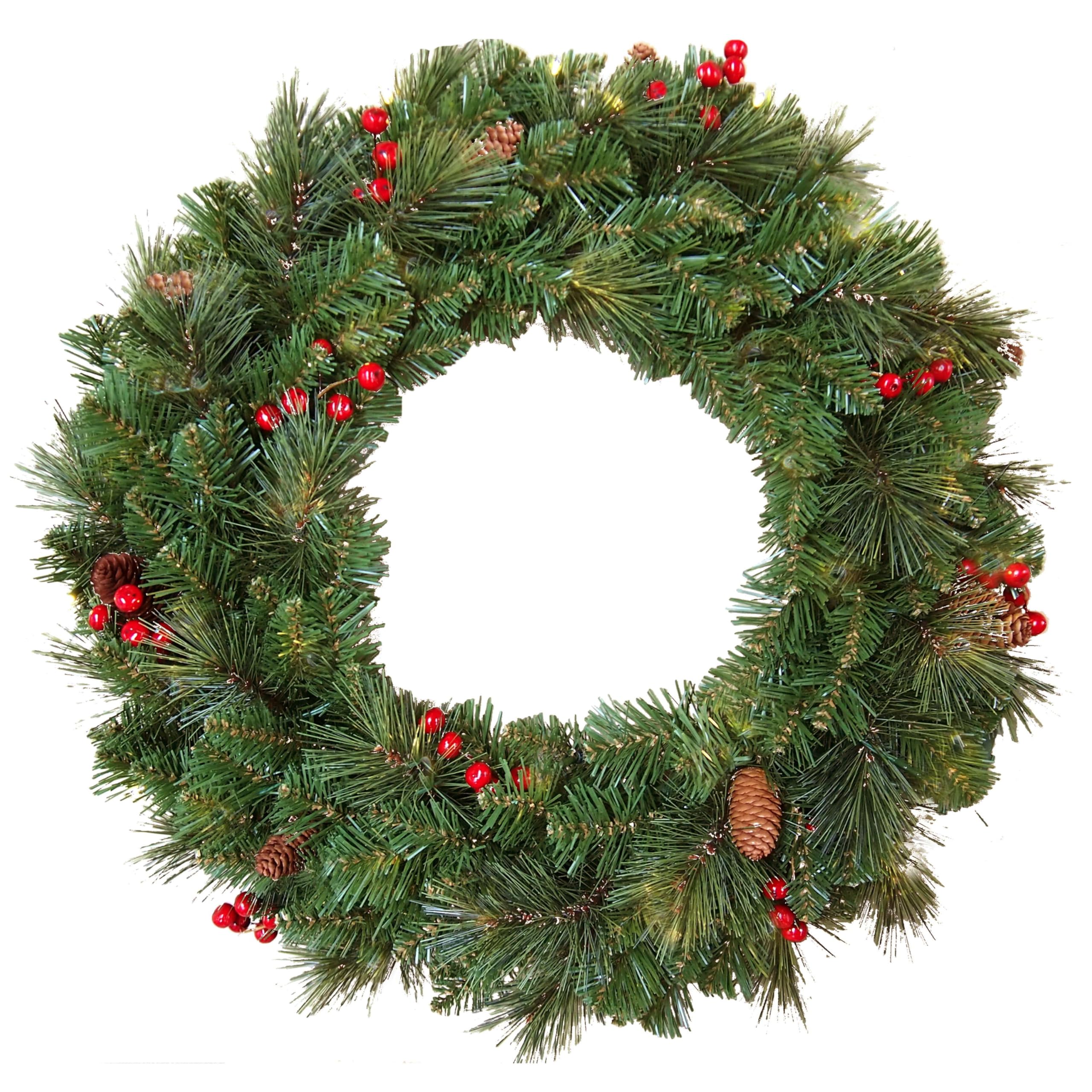 artplants.de Kunst Weihnachtskranz BUKAREST, geschmückt, Ø60cm - Tannenkranz künstlich