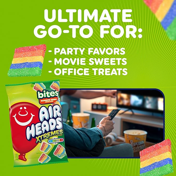 Airheads Xtremes Bites Rainbow Berry 30.4 oz miniatura 8