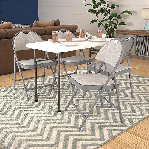 Miniatura 2 de COSCO Commercial XL Smartfold - Silla acolchada de tela, color gris