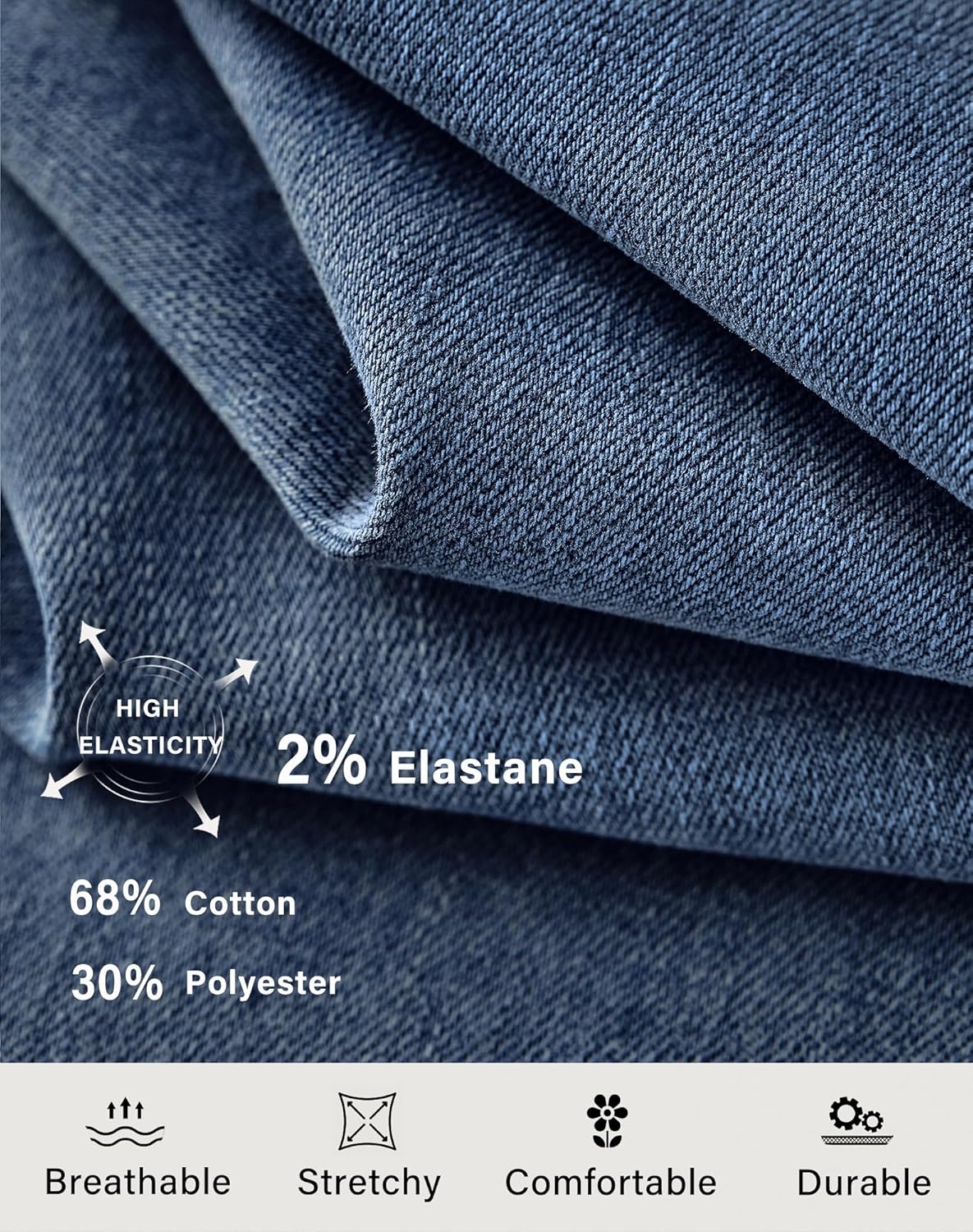 roswear Women's Stretchy Wide Leg High Waisted Frayed Hem Long Jean Shorts - Image 7