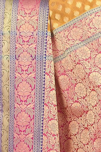 Vista 3 de Chandrakala Banarasi - Sari para mujer con blusa sin costuras (1080)