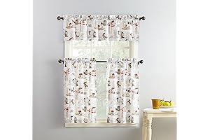 No. 918 Brew Coffee Shop 3 Piece Kitchen Curtains