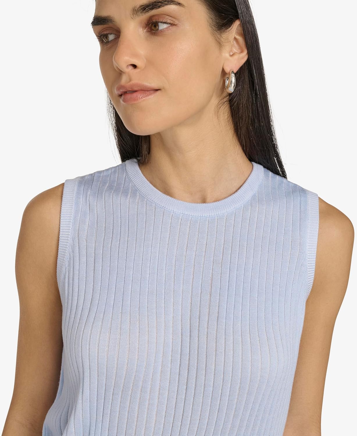 Calvin Klein Womens Sleeveless Round Neck Knit Sweater - Image 6