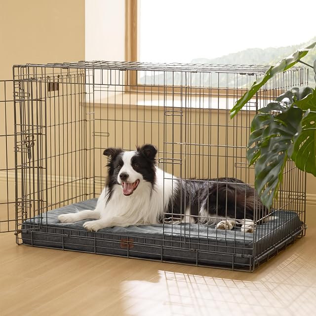 Foto 8 de 8 de Bedsure Cama Ortopédica para Perros Grandes Lavable, 89x56cm Gris