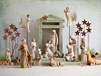 Willow Tree Ox and Goat, Set of 2 Sculpted Hand-Painted Nativity Animals