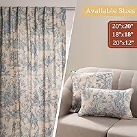 Vista 6 de Maison d' Hermine Fundas de almohada decorativas de 18 x 18 pulgadas, cuadradas, 100% algodón, con cremallera invisible, funda de cojín para sala