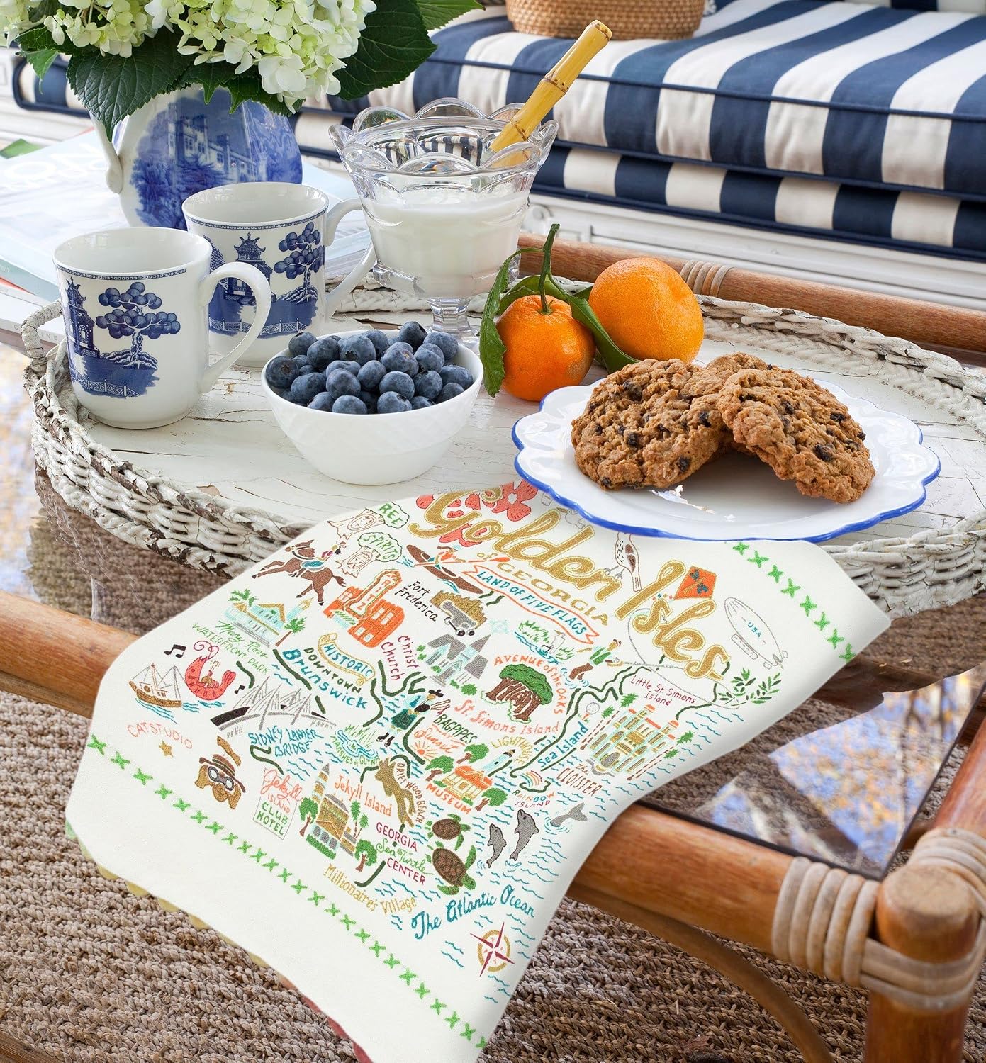 Catstudio Golden Isles Dish Towel, U.S. City Souvenir Kitchen and Hand Towel, Perfect Tea Towels for Golden Isles Lovers, Travel Souvenir, Housewarming Gifts, Couple Gifts