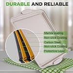 NutriChef 3-Piece Baking Sheet Set – Premium Nonstick Cookie Sheets with Silicone Handles, Oven Safe & Warp-Resistant, Small, Medium & Large Sizes for Versatile Baking