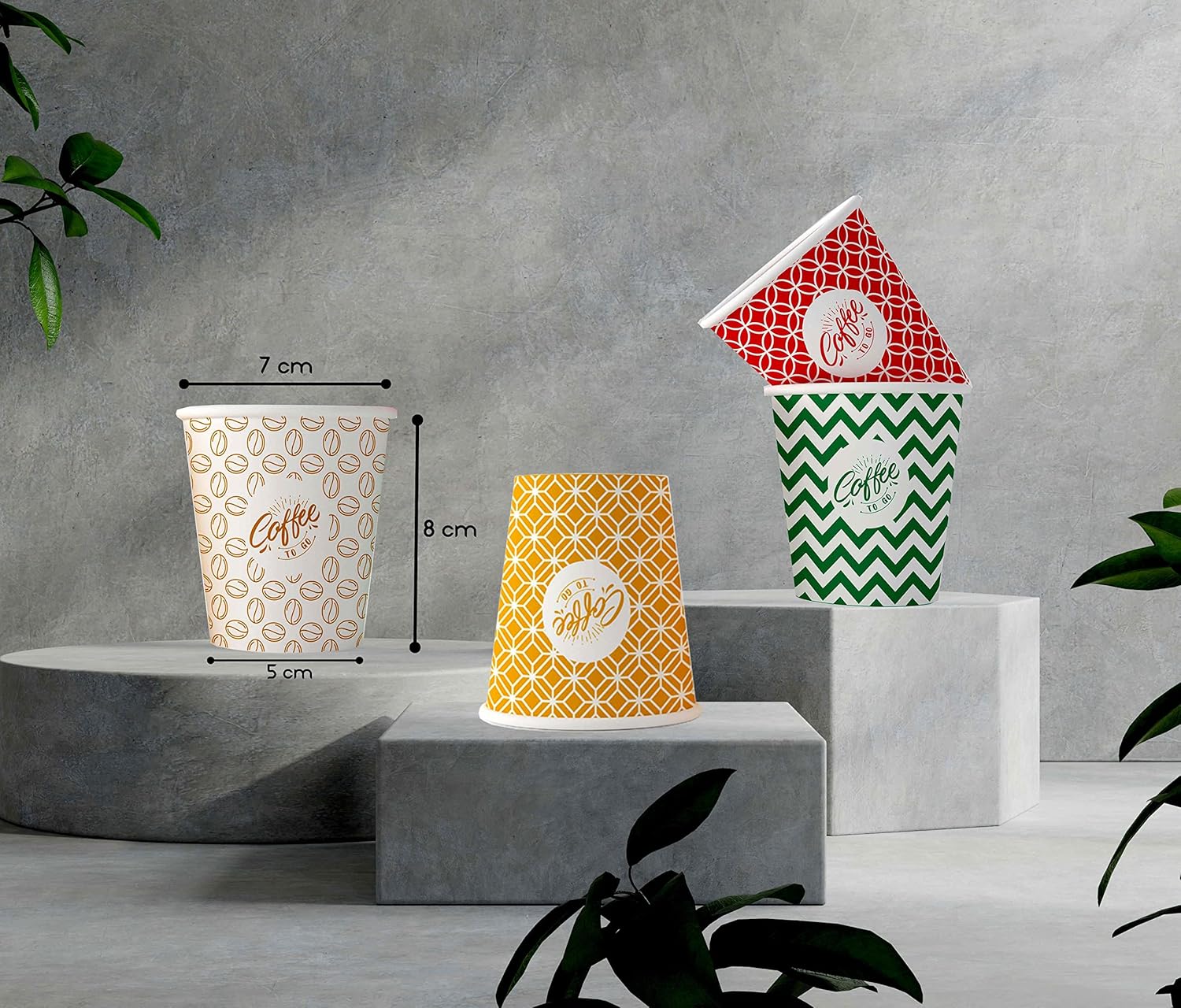7 ounce / oz, 200 Pack Disposable Paper Coffee Cups with Wooden Stirrers, Environmentally Friendly,Heat-Resistant - Image 5