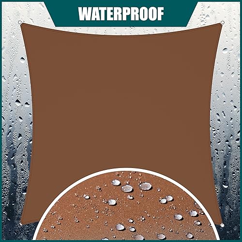 Miniatura 2 de Royal Shade Toldo parasol cuadrado turquesa de 4 x 4 pies, impermeable, para hacer toldo rsTADS14, UPF50+ 98% de bloqueo UV, resistente al agua,