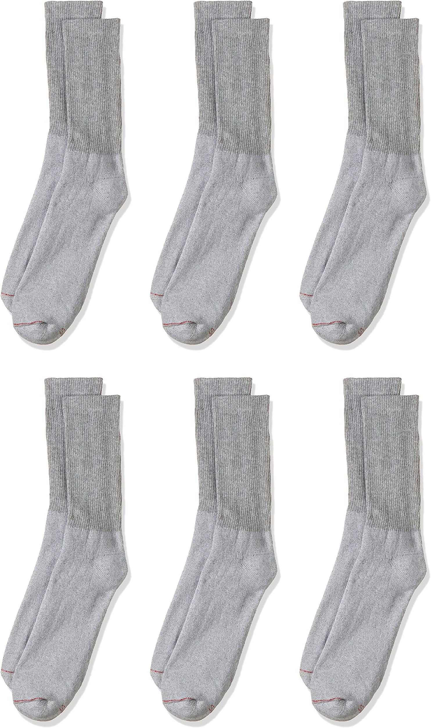 Hanes Men's 6 Pack Cushion Crew Sock