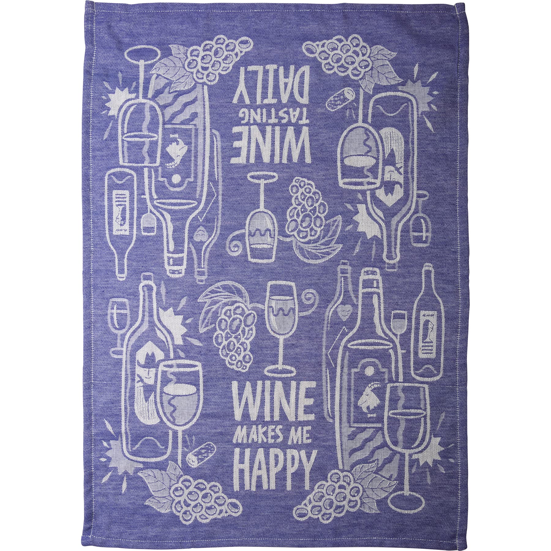 Primitives by Kathy Dekoratives Küchentuch mit Aufschrift Wine Tasting Daily Wine Makes Me Happy
