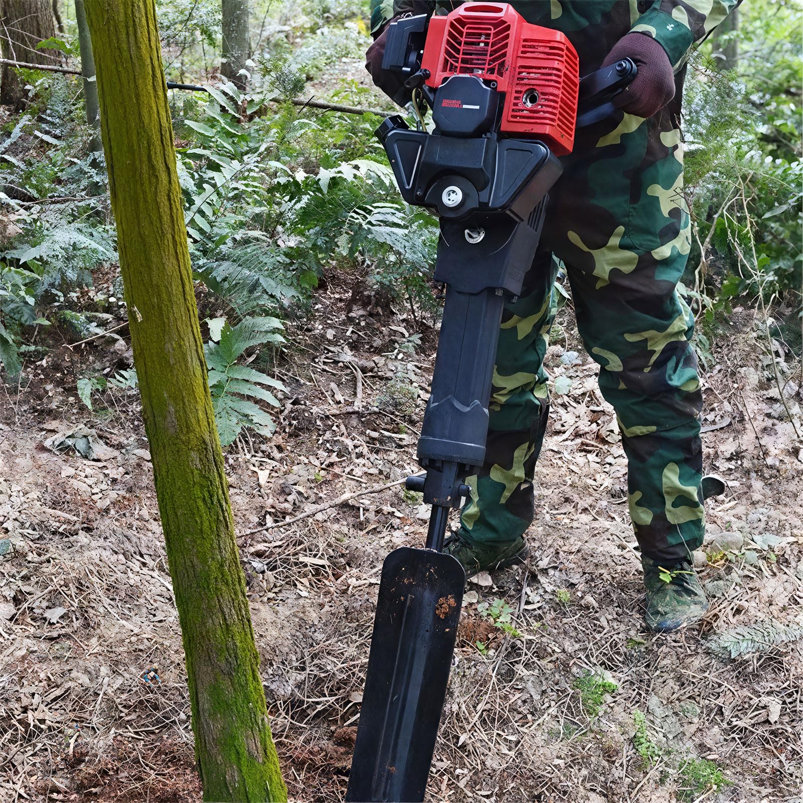 Equipo de jardinería portátil para trasplante de árboles, trabajo de suelo, mango ergonómico, herramienta de jardinería portátil para aplicaciones agrícolas
