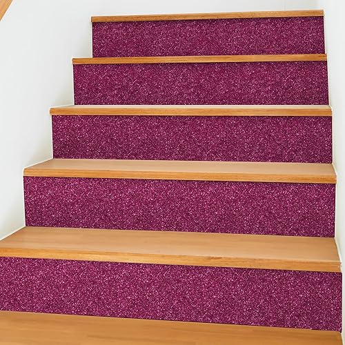 Miniatura 4 de Papel tapiz rosa intenso con purpurina para despegar y pegar, papel de contacto rosa brillante para paredes de armarios, papel de pared decorativo