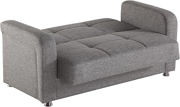 ISTIKBAL Multifunctional Furniture Living Room 3PC SET (1 SOFA SLEEPER + 1 LOVE SEAT + 1 ARM CHAIR) Diego Grey VISION Collection