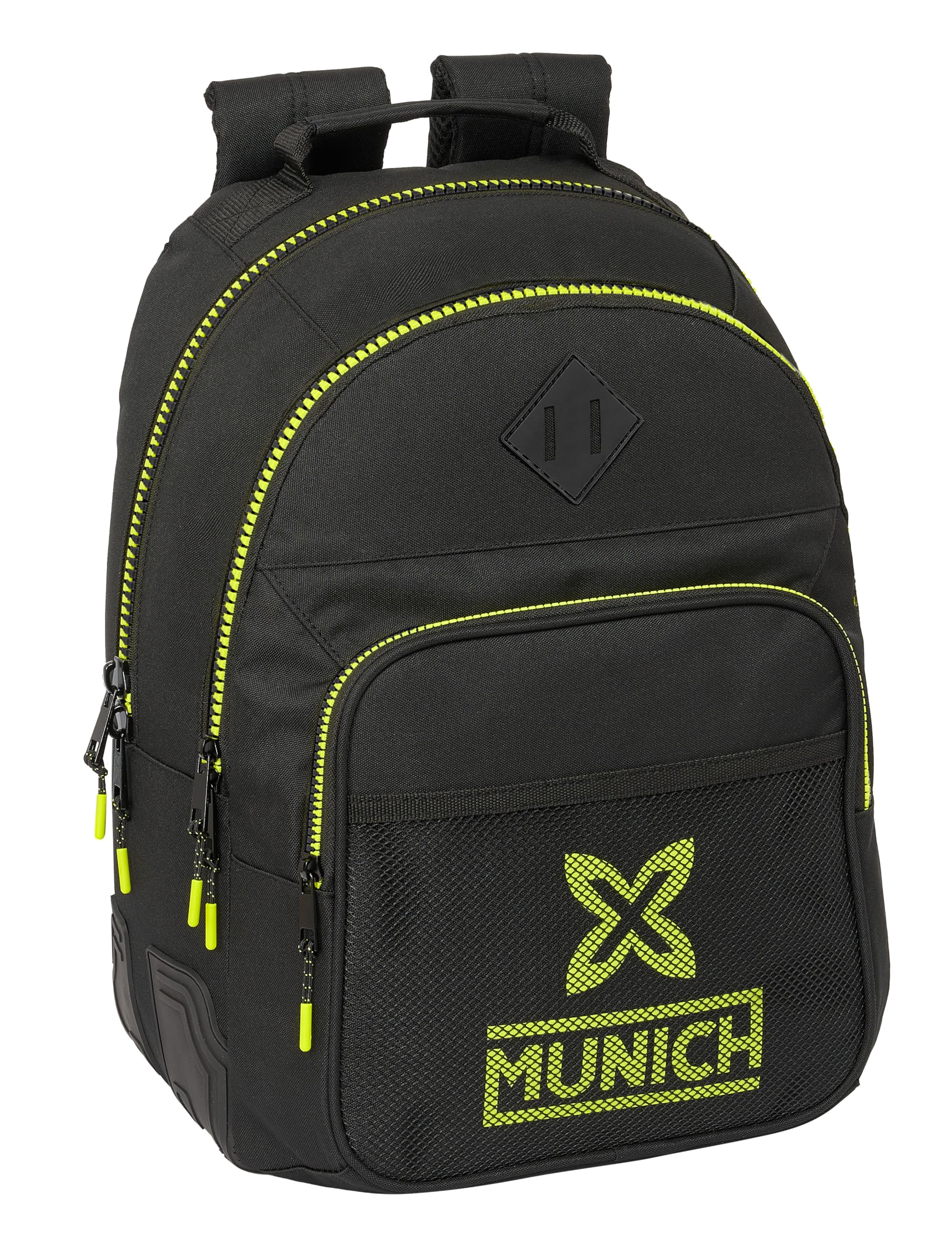 Safta MUNICH BEAT - Mochila Escolar Infantil, Ideal para Niños de Diferentes Edades, Cómoda y Versátil, Calidad y Resistencia, 32x15x42 cm, Color Negro