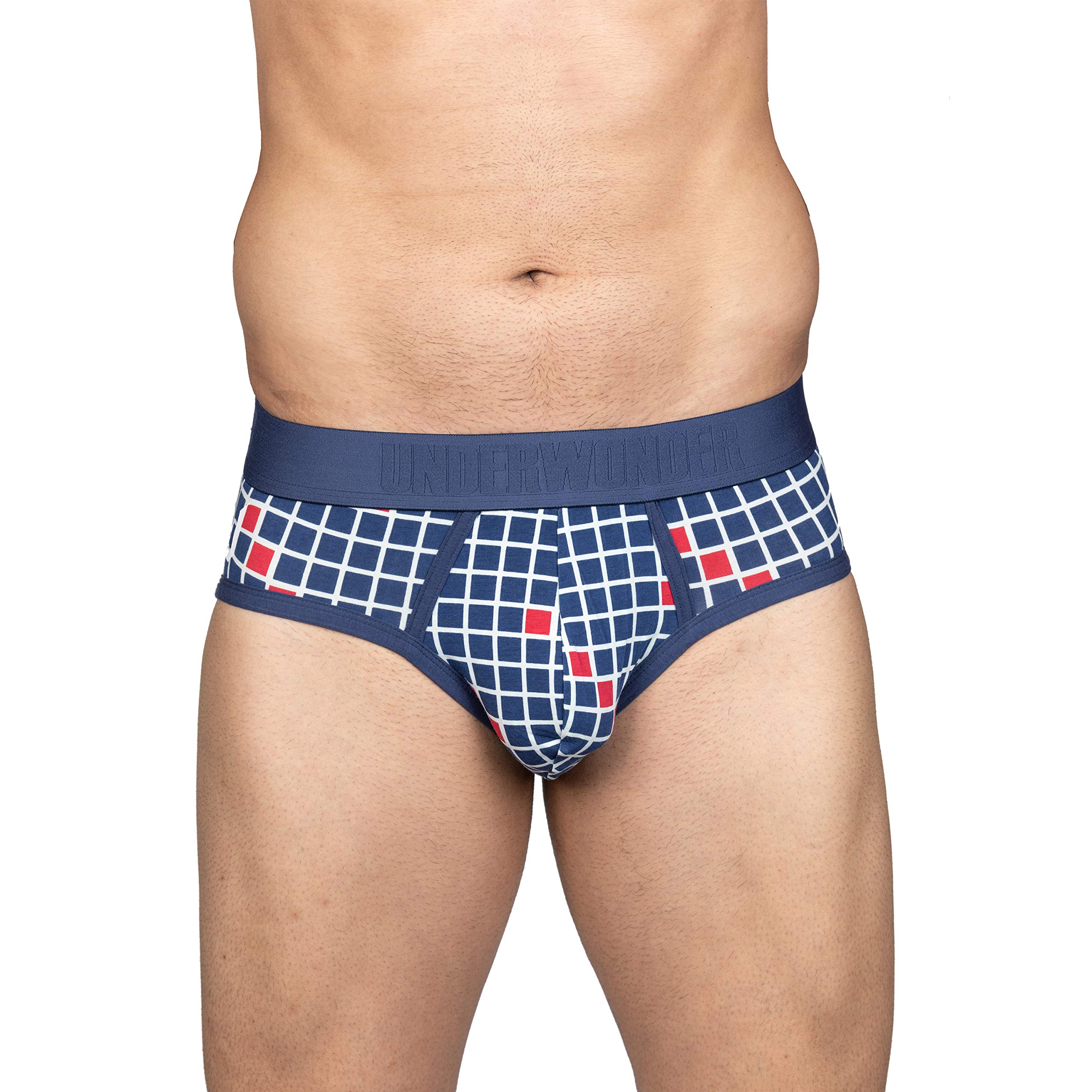 Men's Pima Cotton Checkered Brief-picture-53