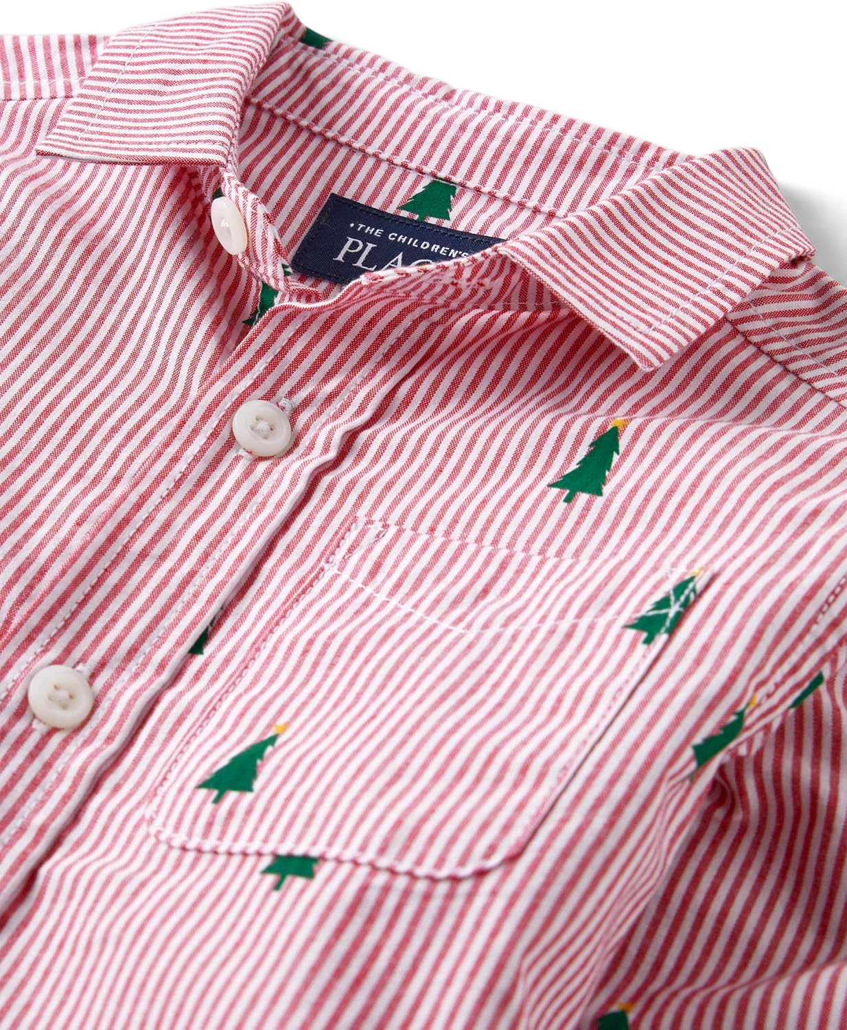 The Children's Place Big Boys' Long Sleeve Poplin Button Down Shirt - Image 3