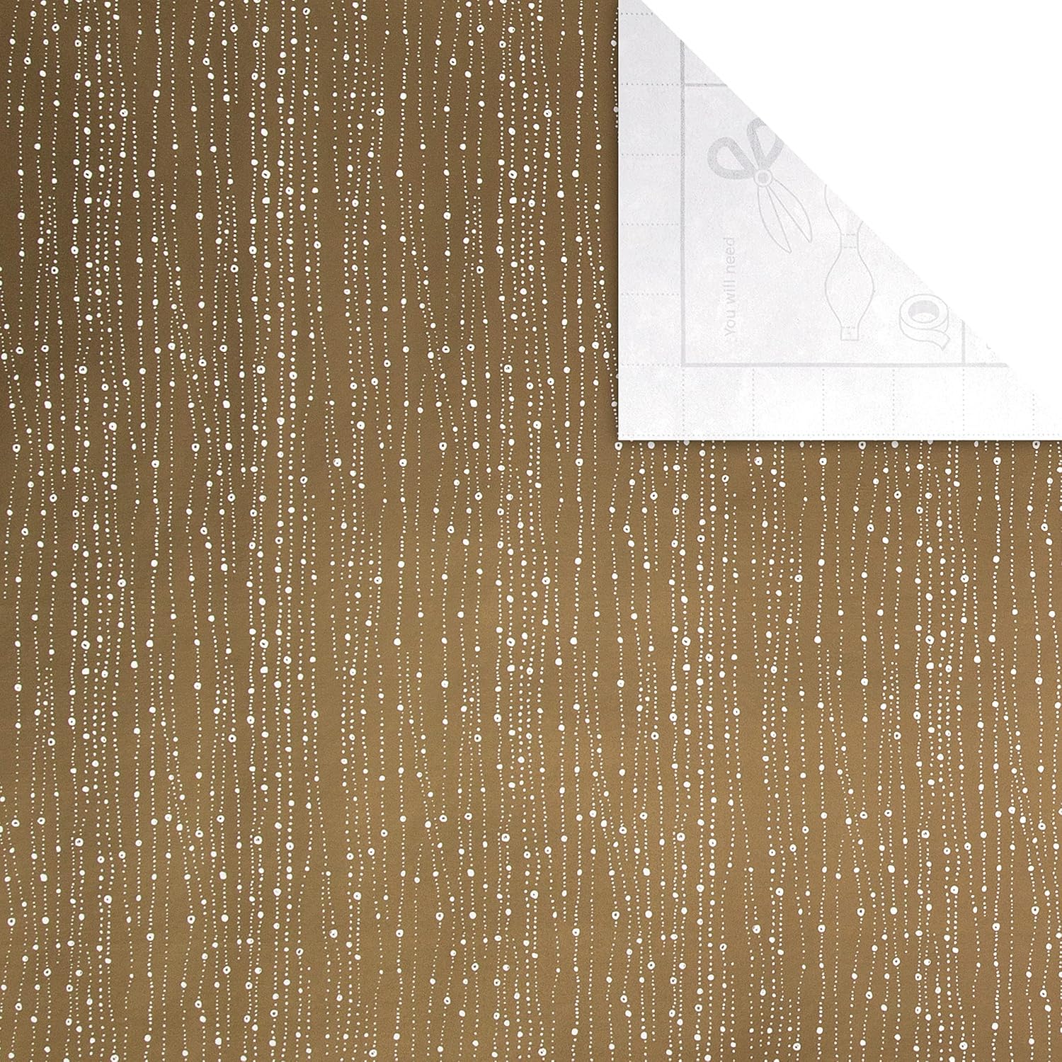 Hallmark Christmas Gifting Compendium, 3 Pack Wrapping Paper, 2M Each, 6 Gift Tags, 2 Raffia Ribbons, Gold, White, Rose Gold Compendium Pack