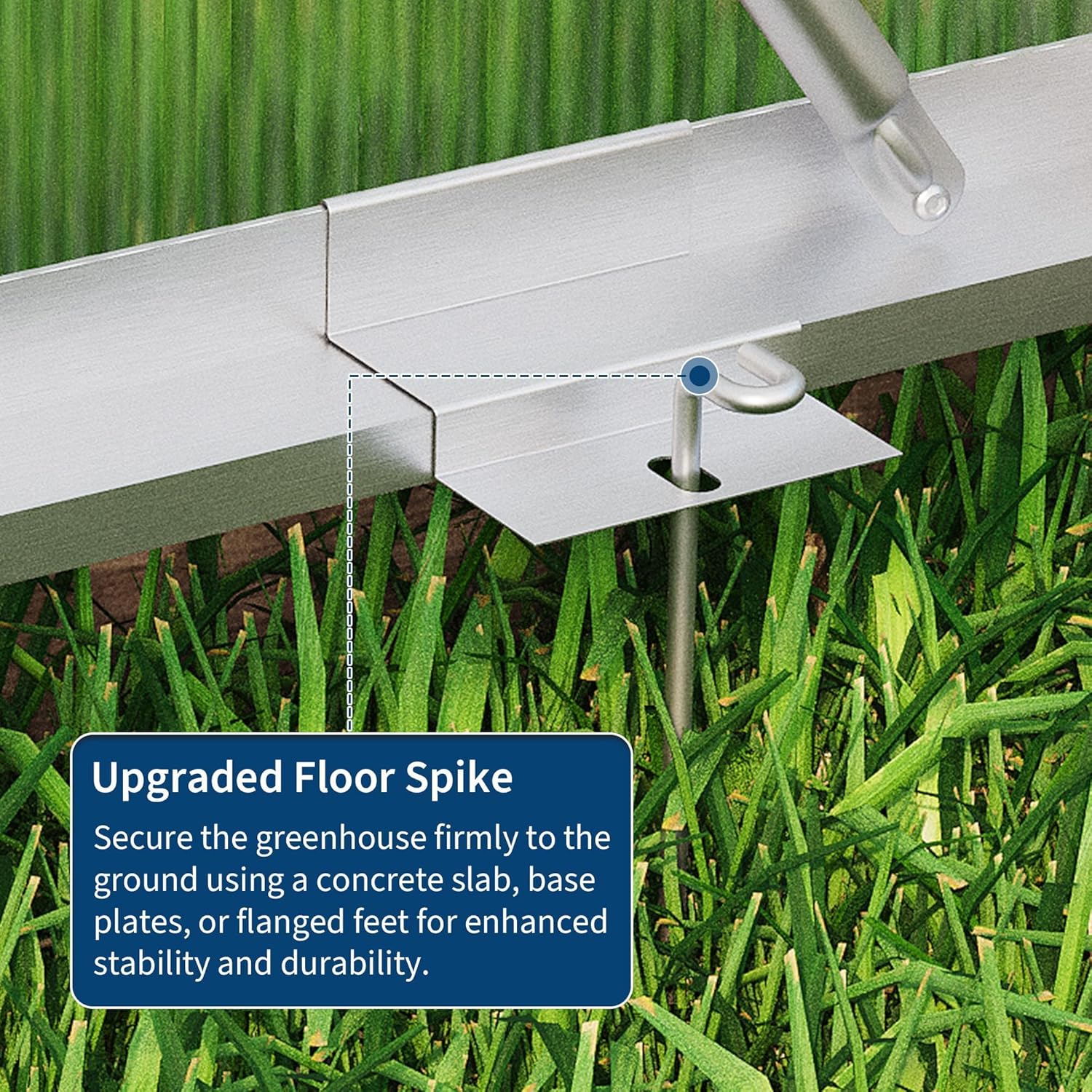 Greenhouse, 6x10 FT Greenhouse for Outdoors, Walk-in Green House with Ground Nails and Vent Windows, Sliding Lockable Door, Polycarbonate Greenhouses for Outside Garden Backyard, Quick Setup, Silver