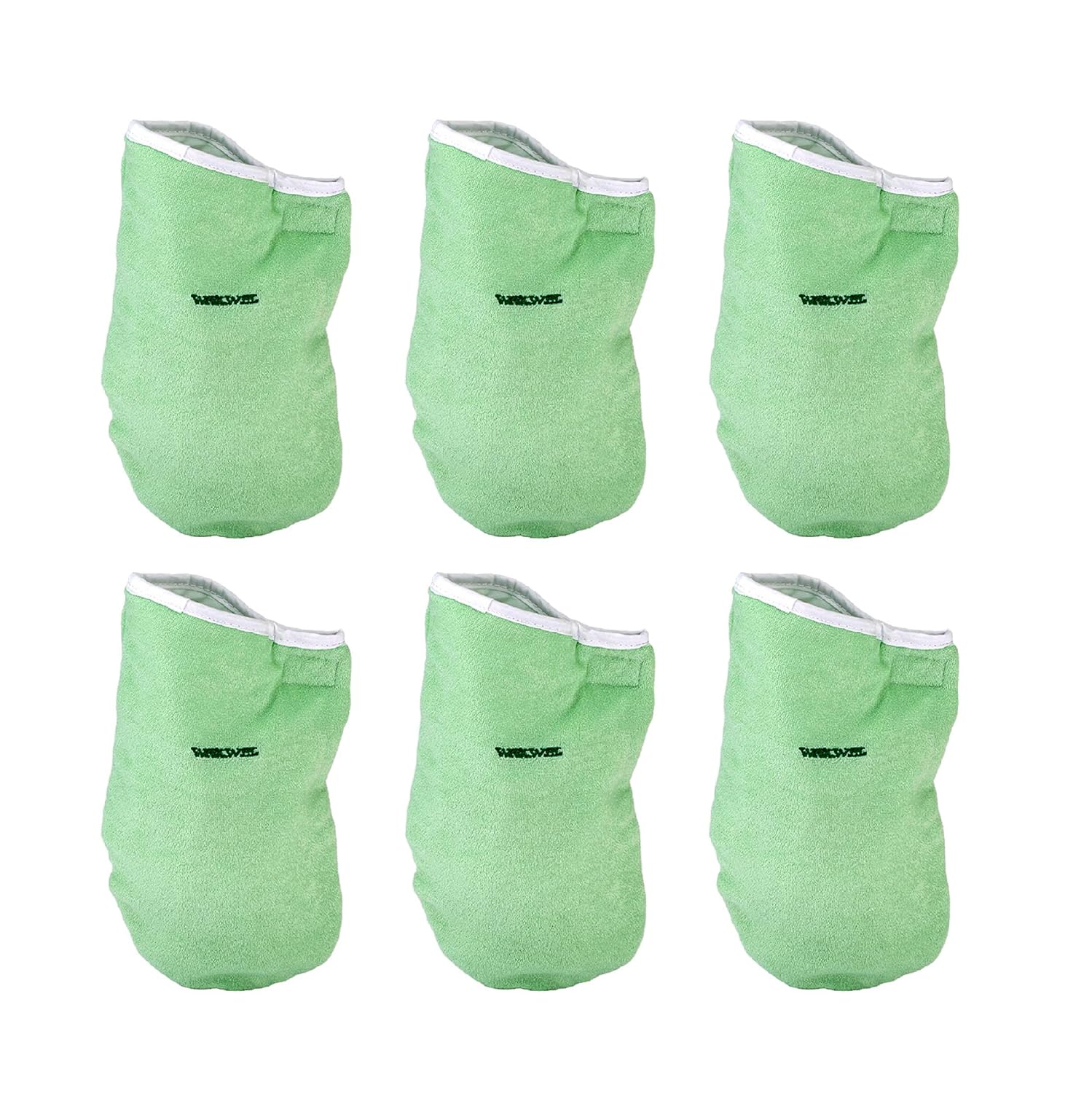 WaxWel Paraffin Wax Bath Accessory Package, Professional Home and Spa Moisturizing Therapy Accessories, 6 Thermal Terry Hand Mitts