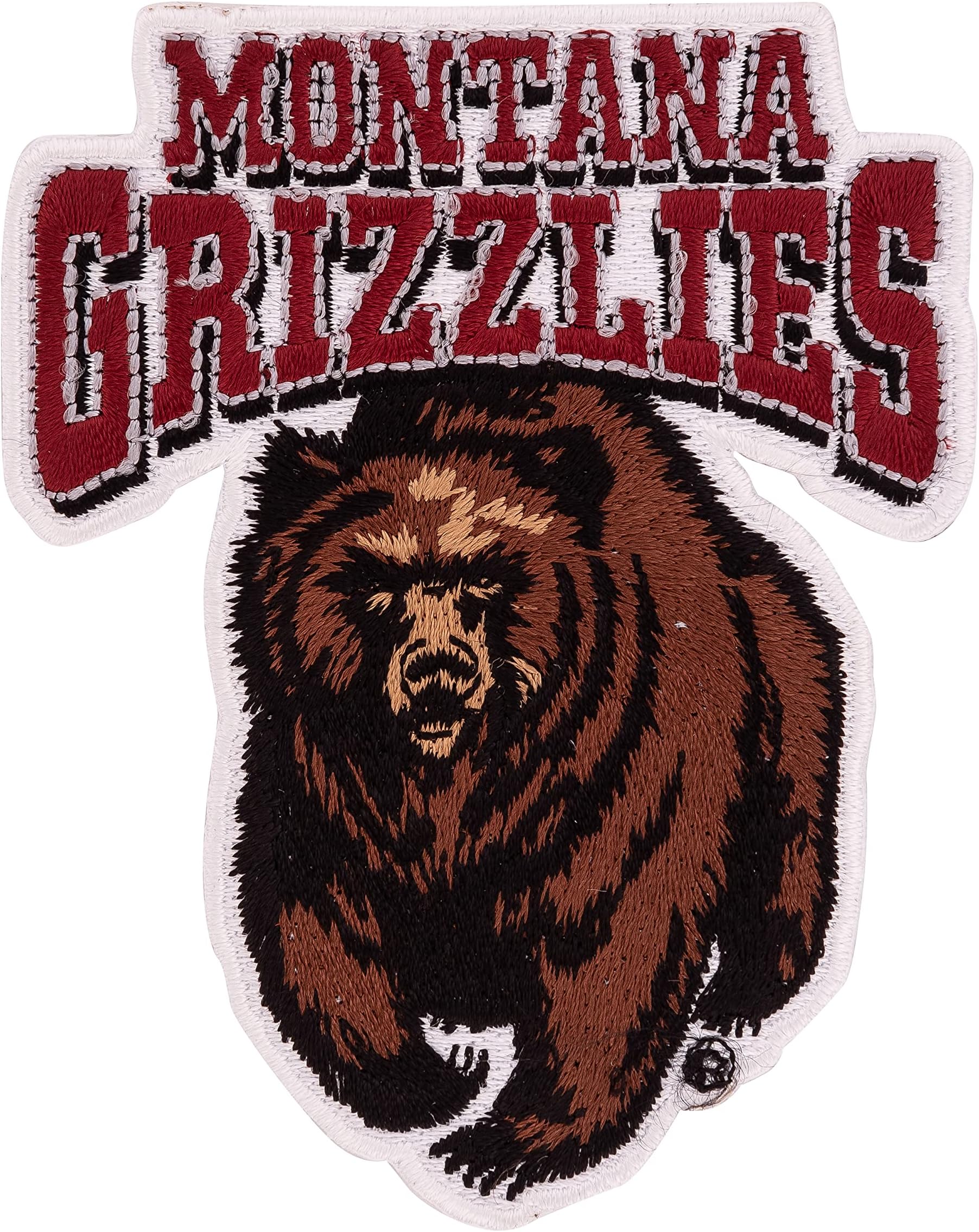 Desert Cactus University of Montana Embroidered Iron On Sew On Patch (A) | Officially Licensed UM Montana Grizzlies Embroidered Iron On Patch Applique for Jackets Backpacks Bags & Hats Team Merch