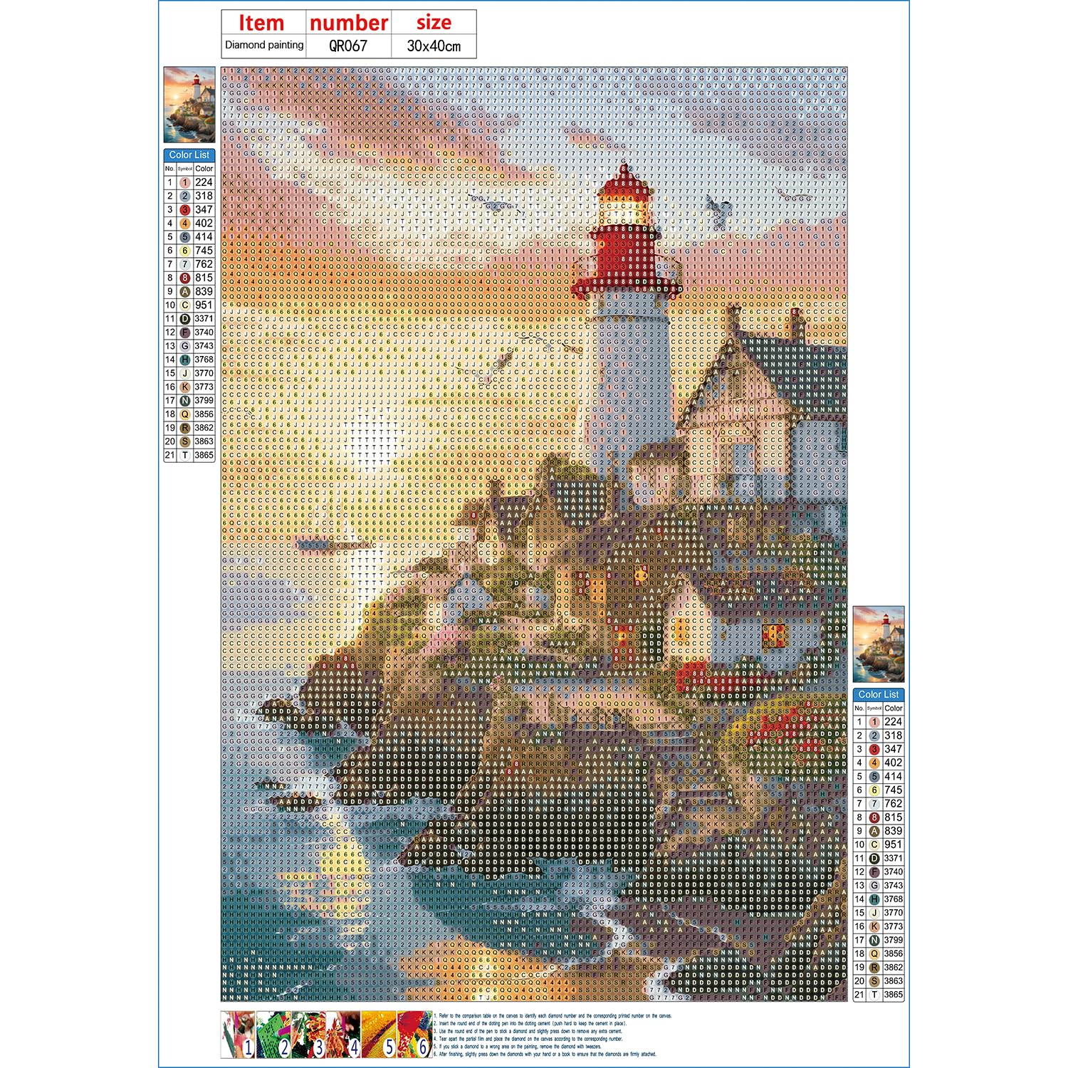 TOSTOG Diamond Painting Kit Adulte Débutant,Statue Bouddha Diamant