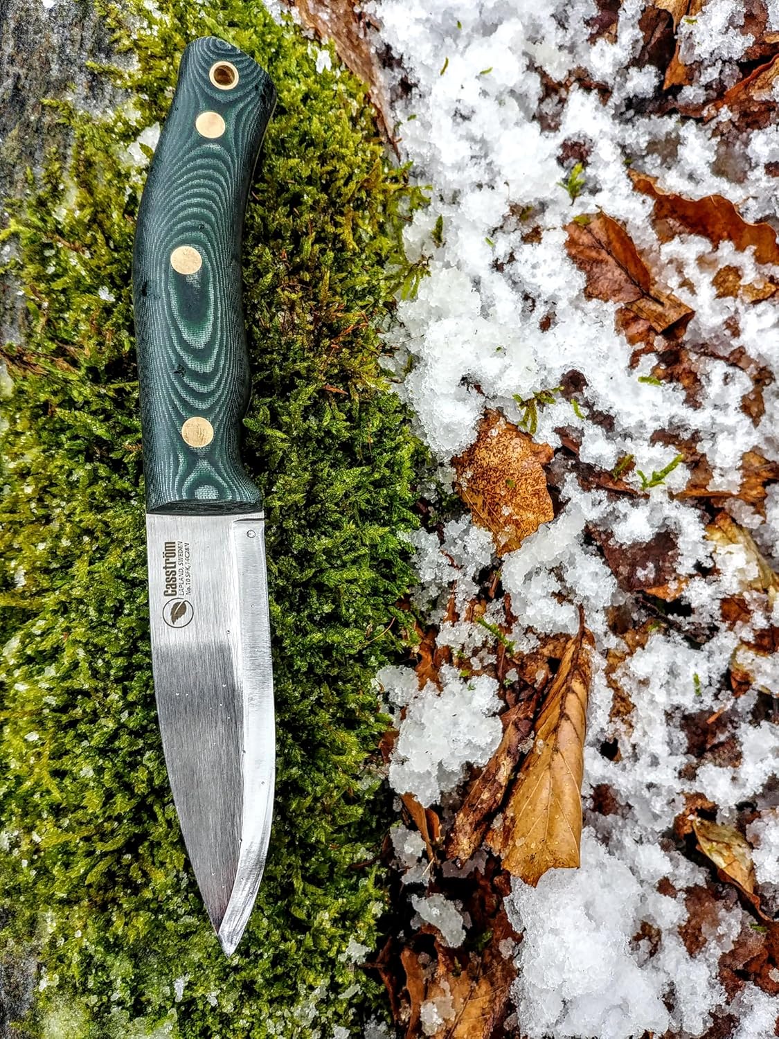 No.10 SFK - Stainless/Scandi/Green Micarta - Fixed