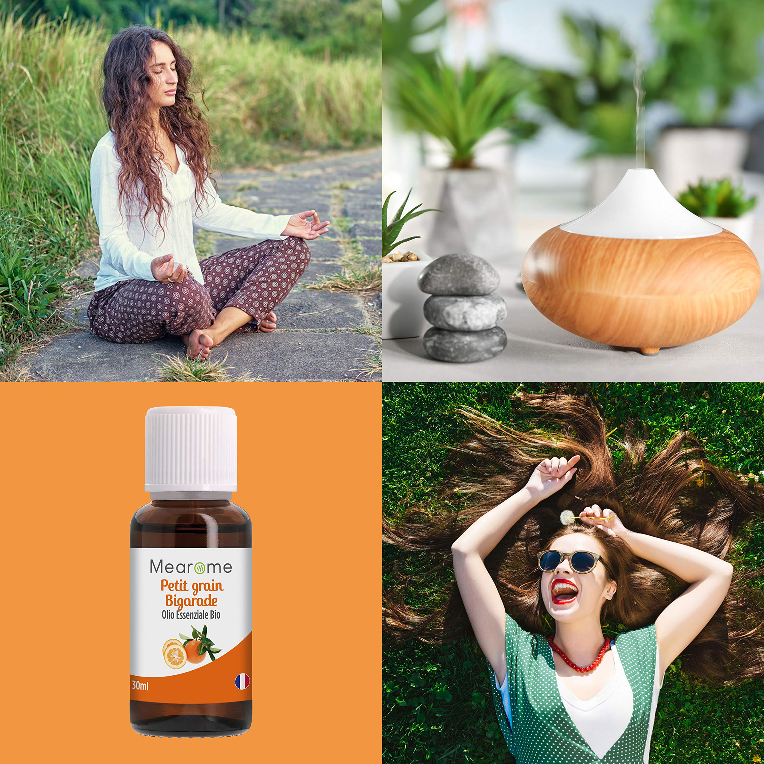 Olio essenziale Petit Grain Bigarade | Contro i capelli grassi | Contro lo stress | Puro e 100% naturale | Certificato OEBBD OECT | Aromatizza dolci e pietanze salate