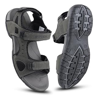 FUEL 2112-04 Anti-Skid Flexible & Breathable Casual Sports Outdoor Sandals & Floaters for Men (Grey-7UK)