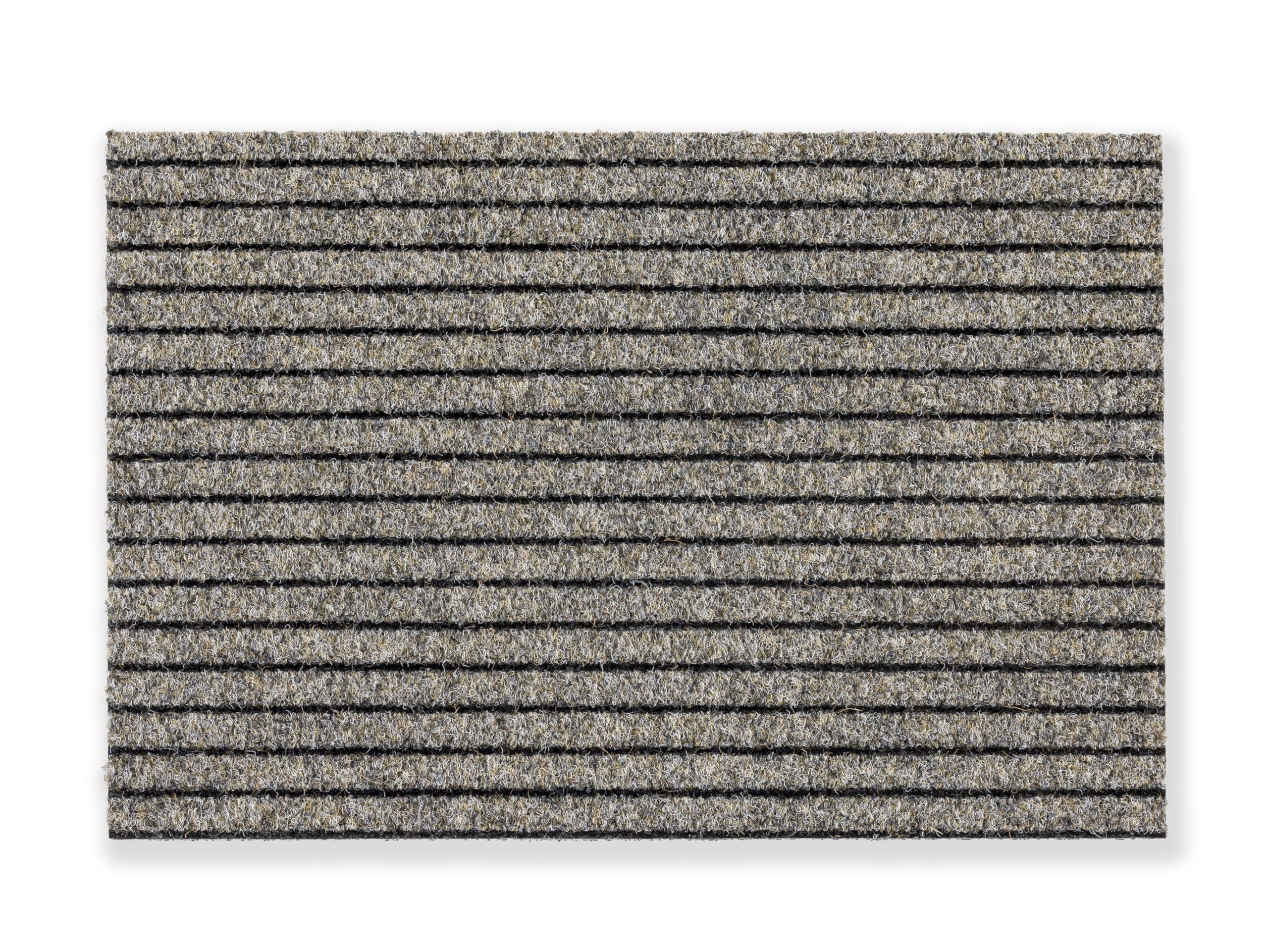 Carpet Diem Deurmat, eenvoudig schoon te maken, vuilvangmat voor binnen en buiten, antislip deurmat, vuilvanger tapijt voor huisdeur, deurmat in lichtgrijs-zwart, 40 x 60 cm