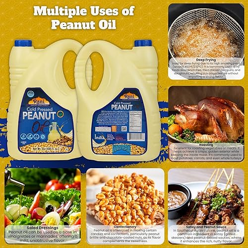 Miniatura 3 de Rani Aceite de maní 169 onzas (5 litros) prensado en frío  100% natural  Sin OMG  Kosher  Vegano  Sin gluten