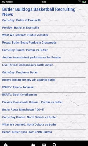 Butler Basketball News (Kindle Tablet Edition)