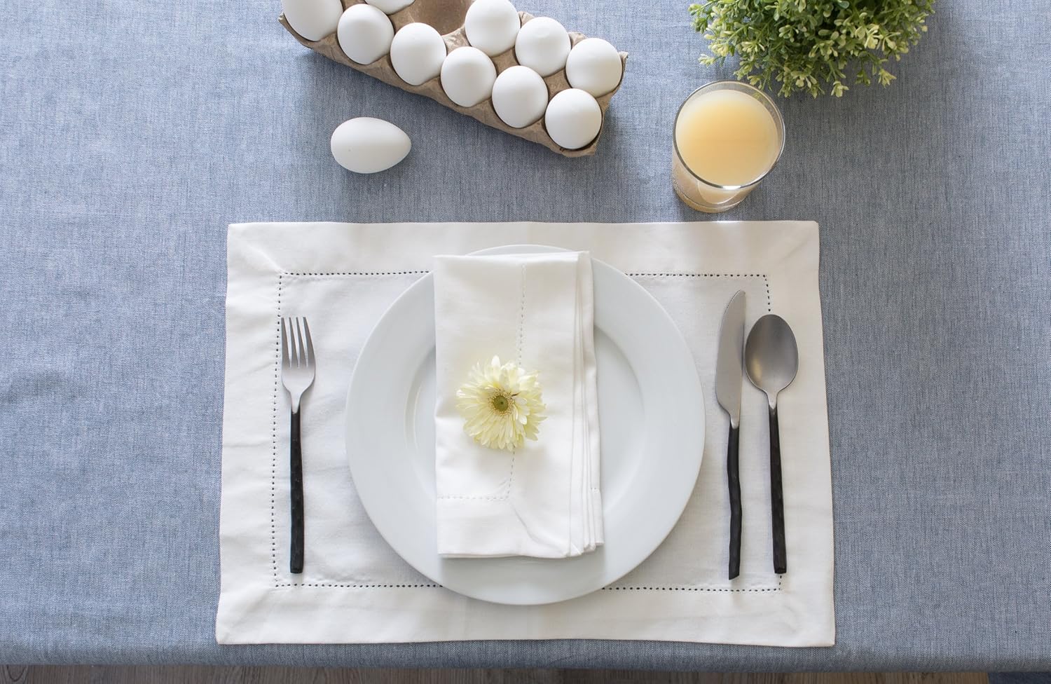 DII Chambray Kitchen, Tabletop Collection, Blue, 60x120