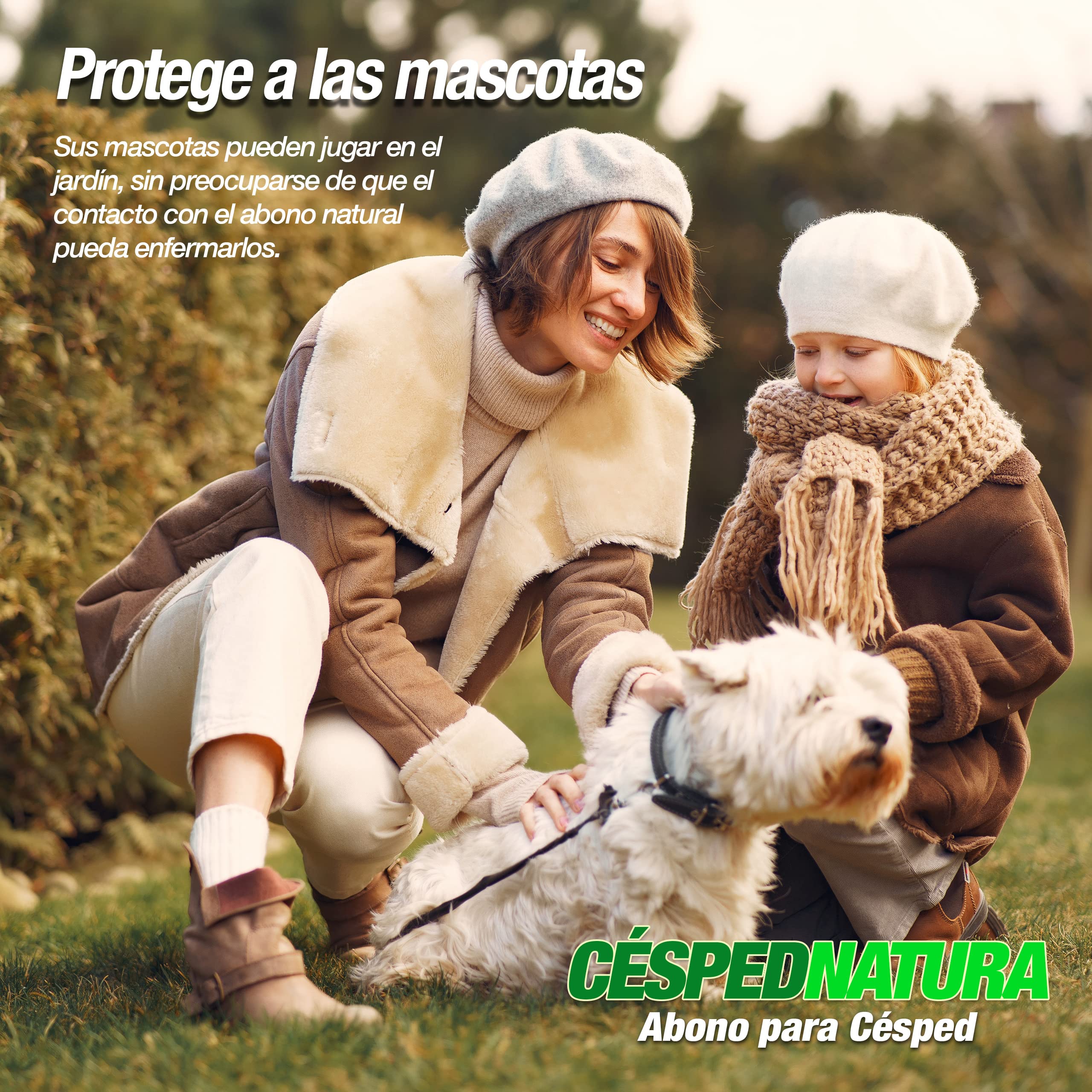 FERTIBONO CéspedNatura - Abono Orgánico de Liberación Lenta para Césped - Seguro para Mascotas y Familia, Nutrición Profunda sin Quemaduras - Apto para Todas las Estaciones. (6,5kg)