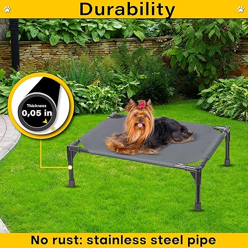 Miniatura 4 de Moonlight - Cama elevada para perros  Cama elevada de enfriamiento para perros grandes para perros pequeños, medianos y grandes, cama portátil para