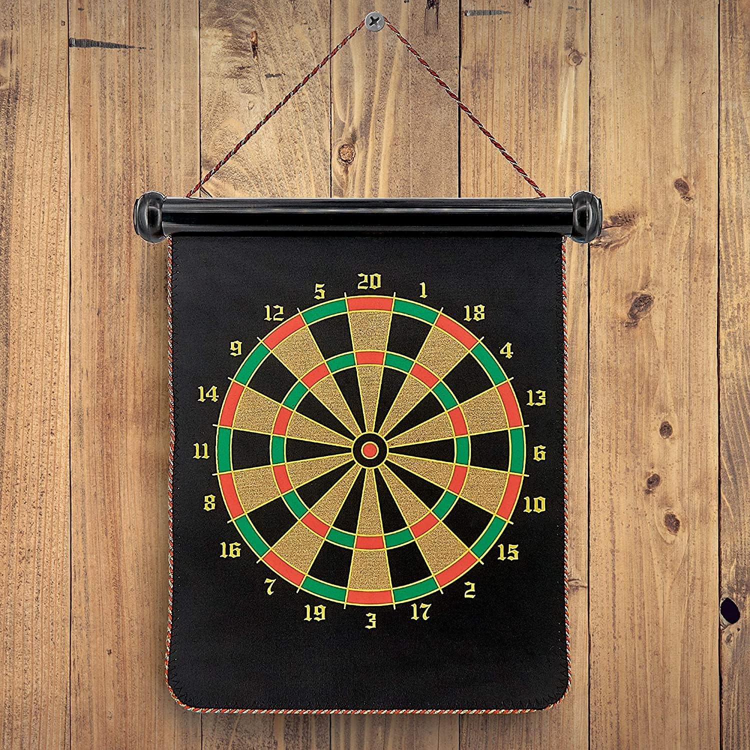 Glaceon Xplore The Unxplored High Magnetic Power with Double Faced Portable and Foldable Dart Game with 4 Colourful Non-Pointed Darts for Kids, Multicolour, 12-Inchs