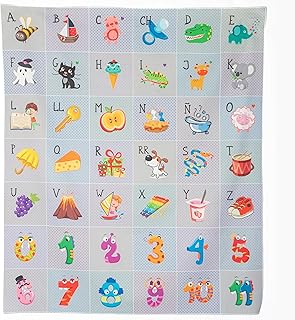 Fabrics Spanish Alphabet. Cotton Charm Packs, Fat Quarters Bundles, 42 Different Motifs. Ideal for Quilts, Sewing, Blankets, and I Spy Games for Kids, 36
