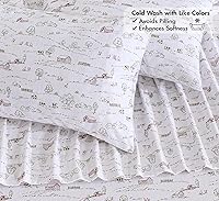 Vista 130 de RUVANTI Flannel Sheets Twin Size - 100% Cotton Double Brushed Twin Sheets Set, Deep Pockets 16 Inches, All Seasons Breathable & Extra Soft Bed Bali