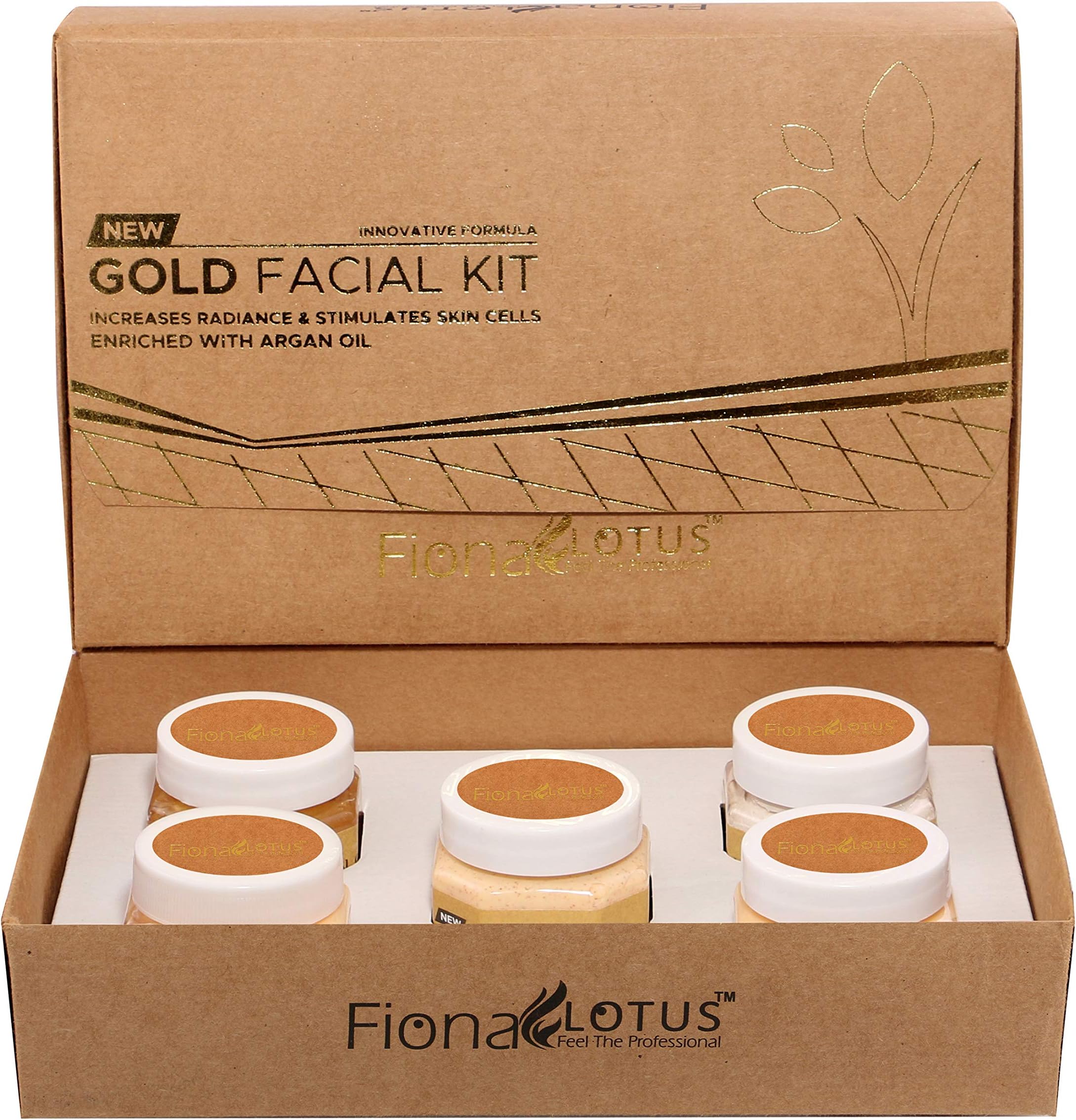 Fiona Lotus 24K Gold Facial Kit, Face Massager for Facial, Suitable For all Age, Professional Fairness, Best In-stat Glow Facial Kit Ever in INDIA (500 G)