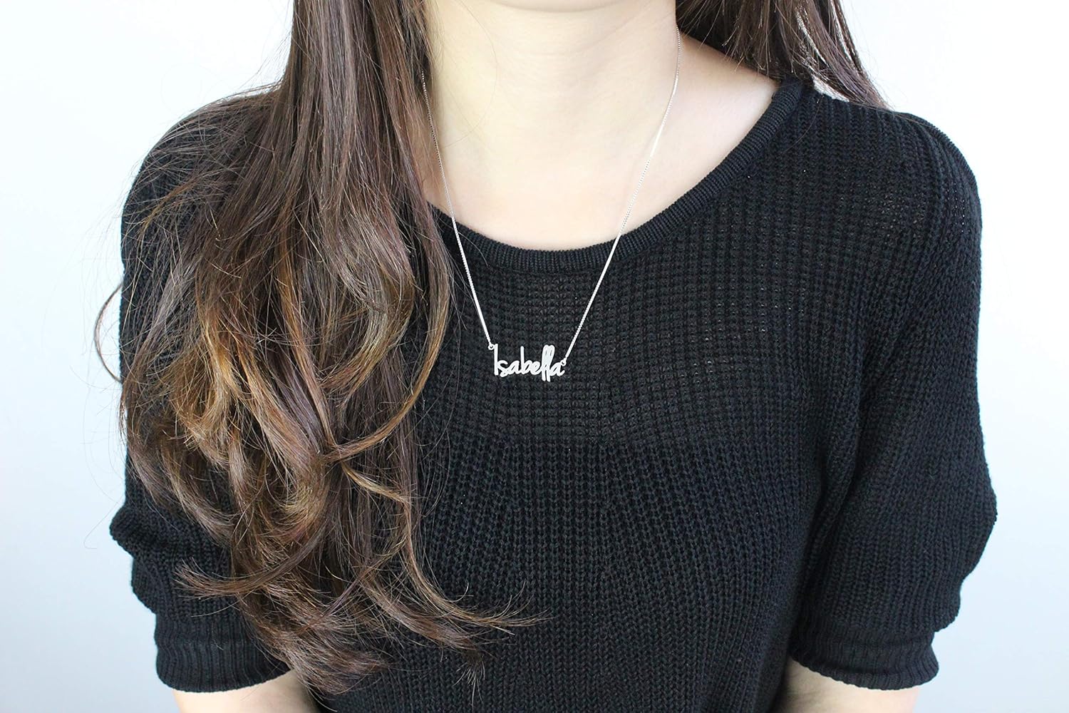 Getname Necklace Tiny Name Necklace Custom Name Pendant Necklace Sterling Silver Necklaces for Men/Women/Girls/Boys