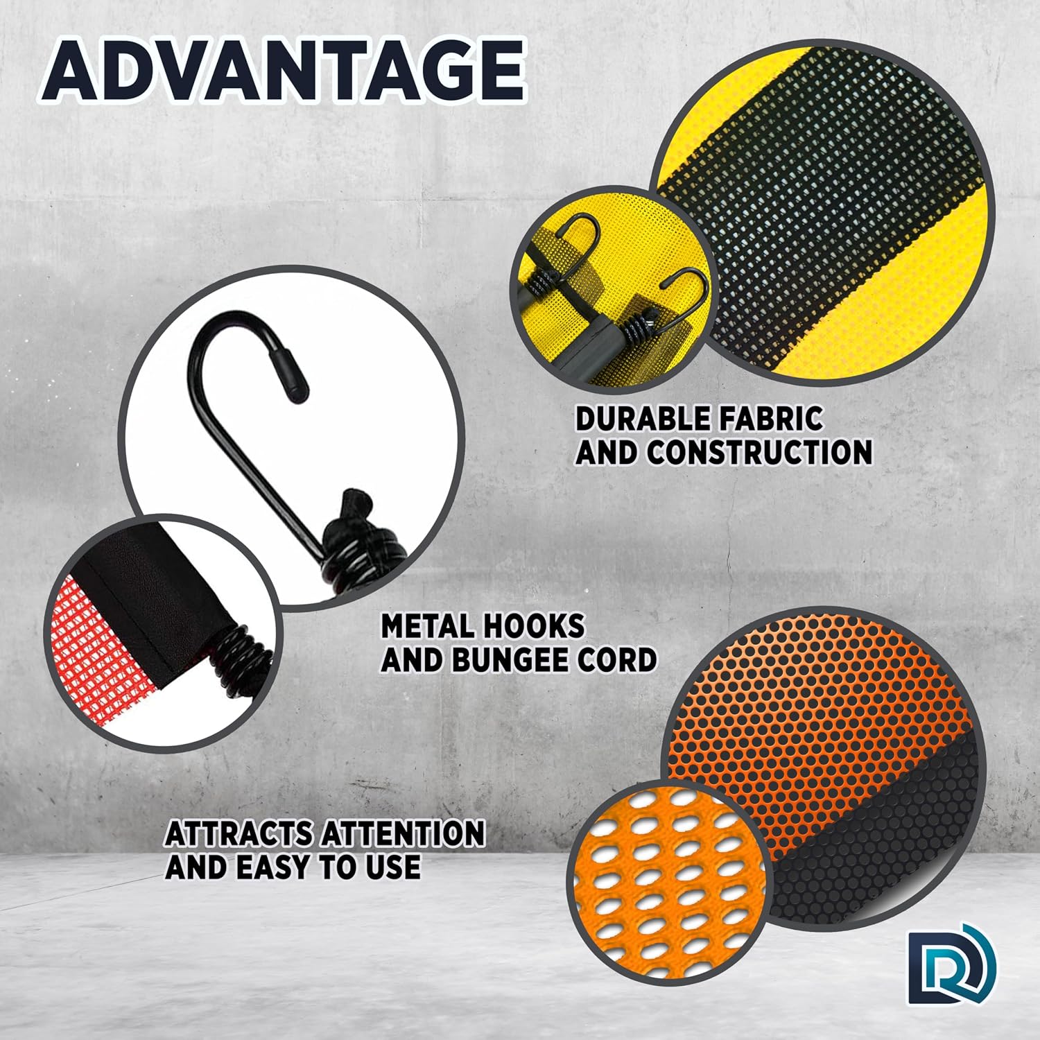 Oversize Load Signs for Trucks 10 Piece Kit with Carry Bag, (2) Mesh Oversize Load Banner 18x84 with Bungee Hooks, (4) Red Warning Flags 18x18, (4) Orange Safety Flags 18x18 on Dowels