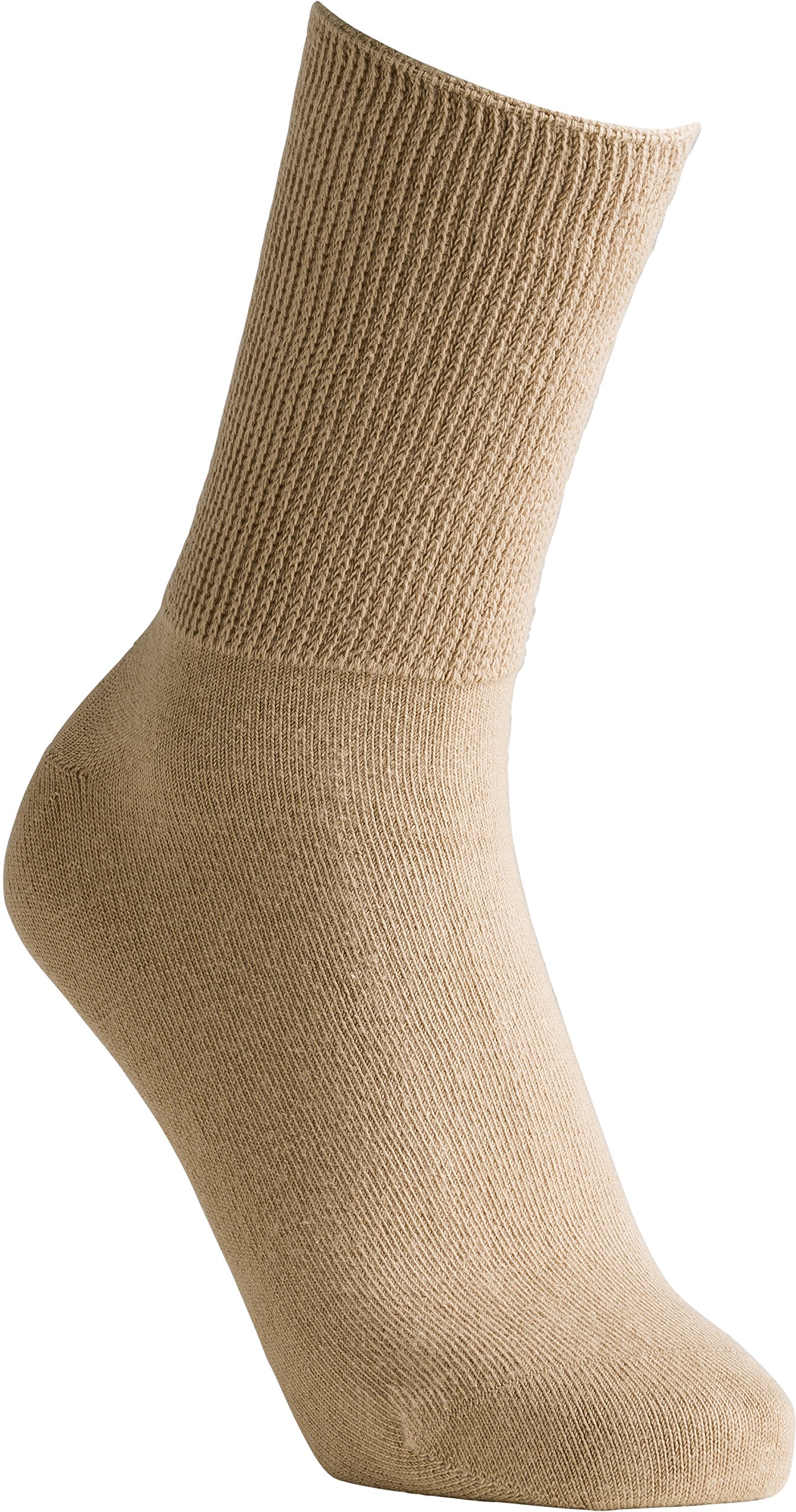 Cosyfeet Women's Oatmeal Fuller Fitting Socks - M